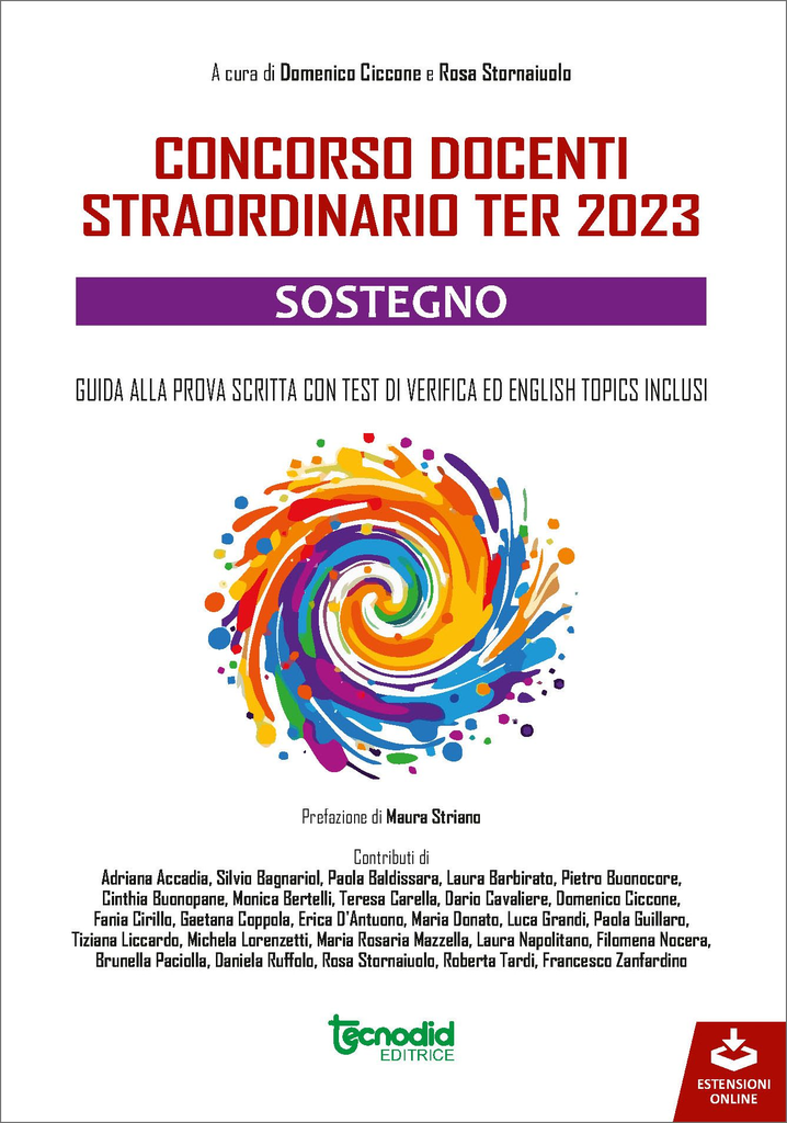 Ciccone-Stornaiuolo - Concorso docenti straordinario ter 2023 - Sostegno